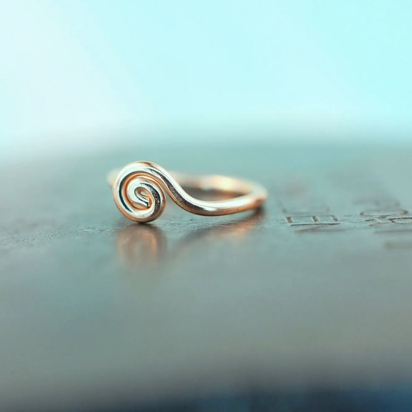 Gold Nose Ring - Tiny Spiral