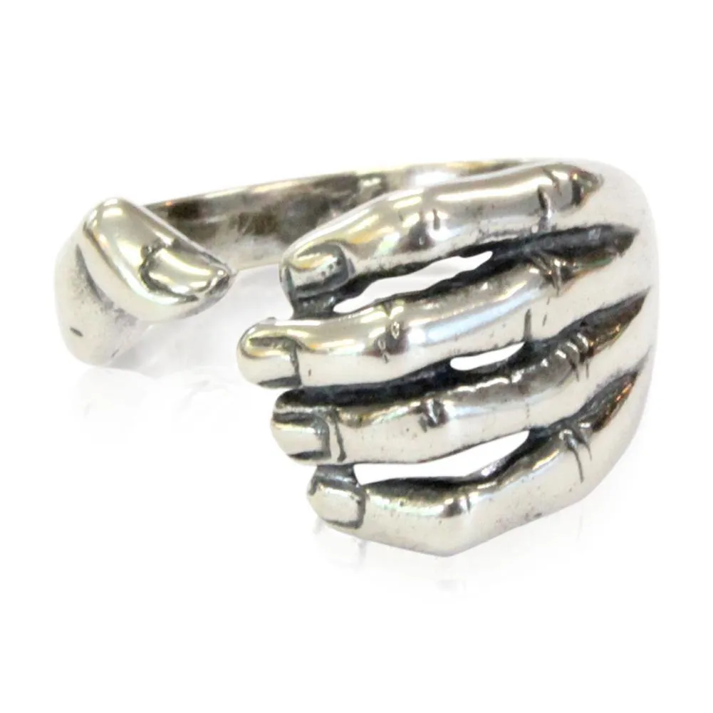 Gripping Hand Finger Sterling Silver