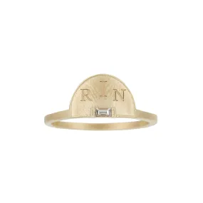 Half Moon Signet Ring