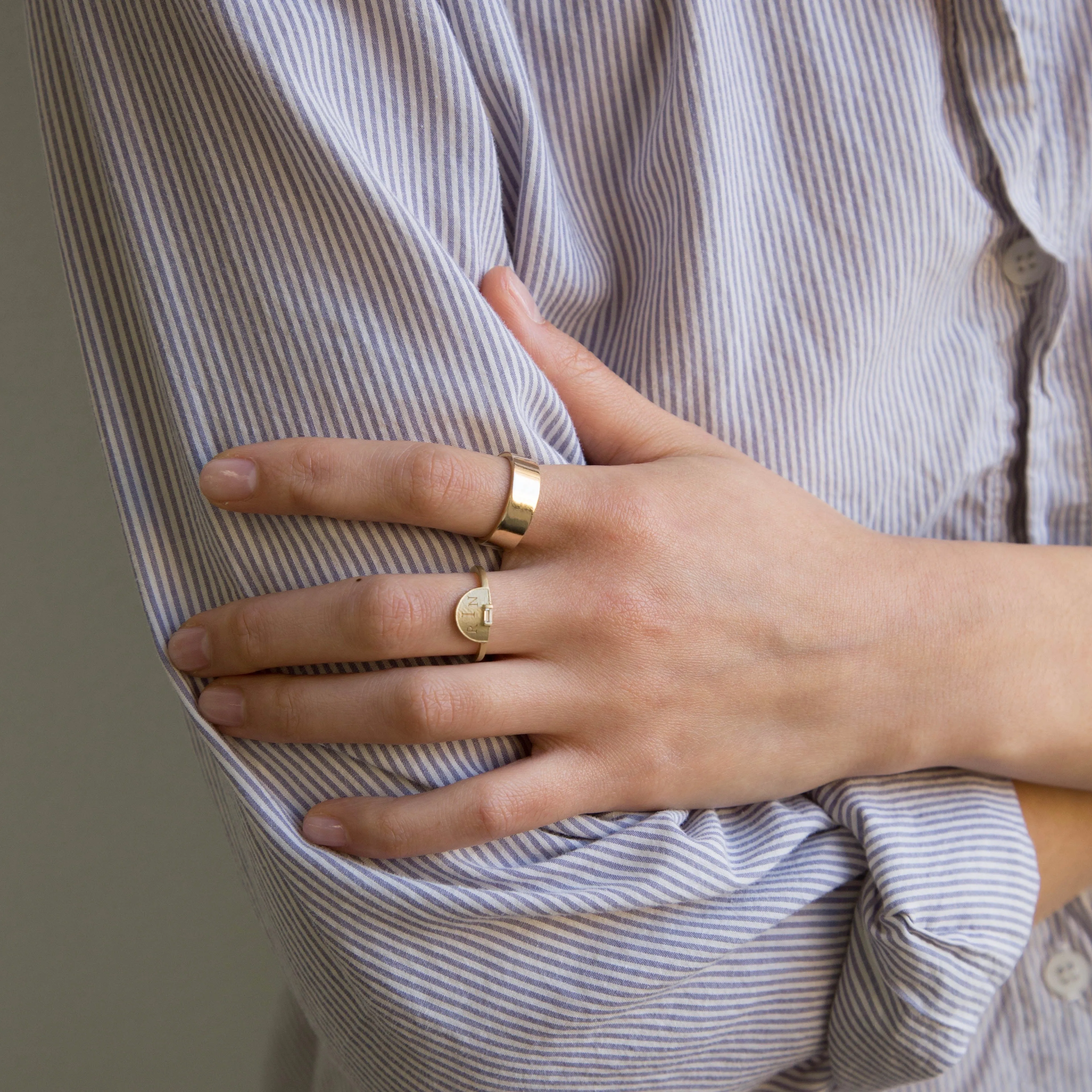 Half Moon Signet Ring