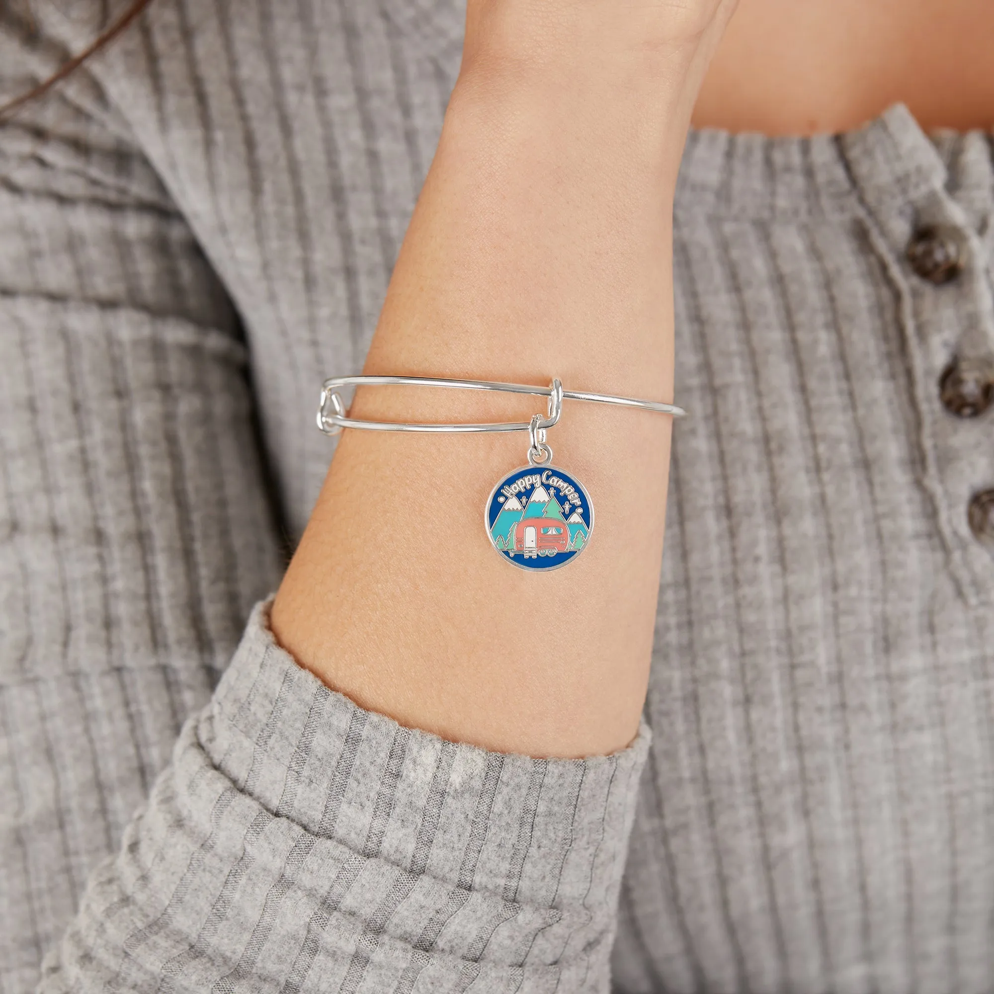 'Happy Camper' Charm Bangle