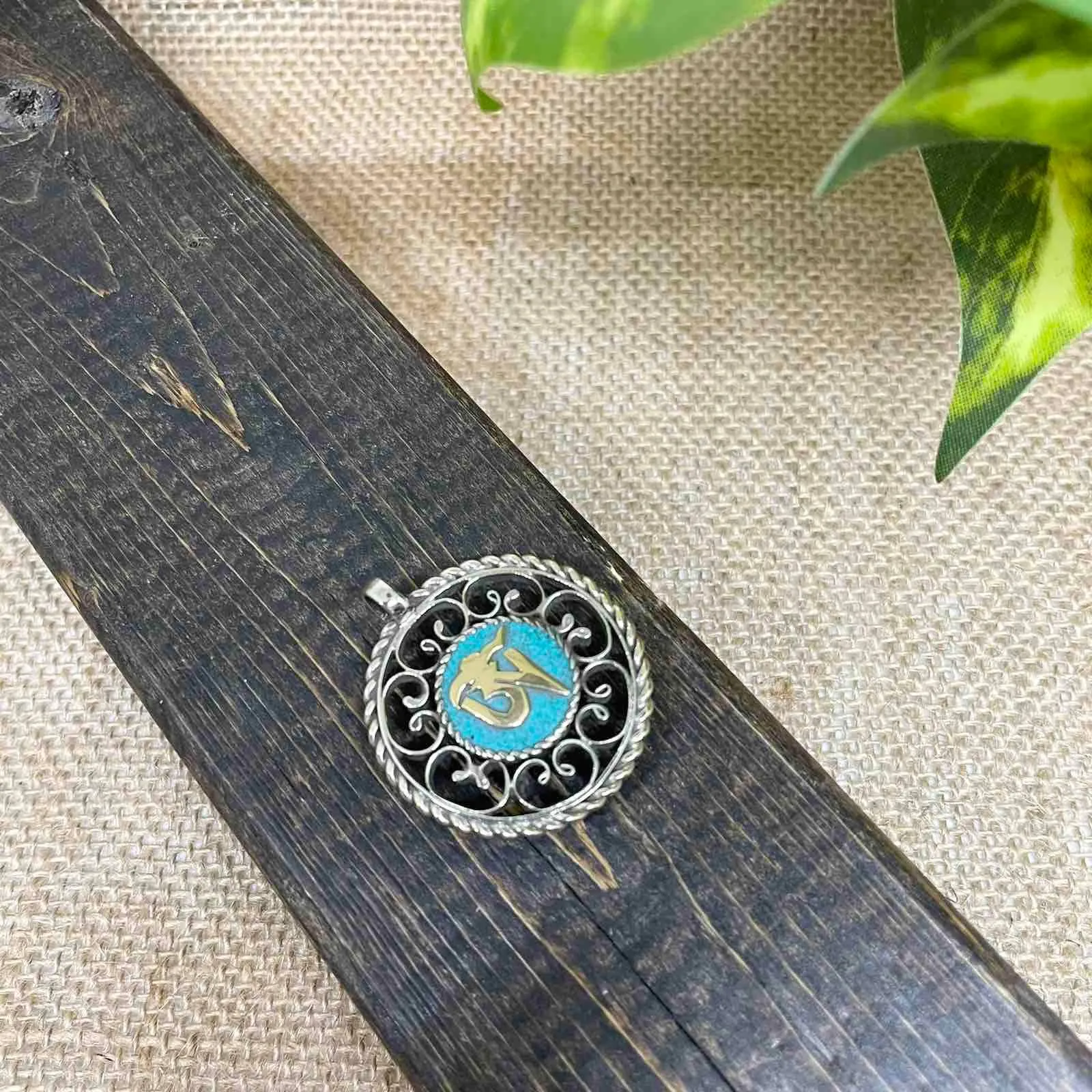 Healing Buddha Pendant, Handmade Jewelry, OM Charms, Ethnic Jewelry, Double Sided Pendant, Boho Style Neckpiece, Gypsy Style, Yoga Necklace