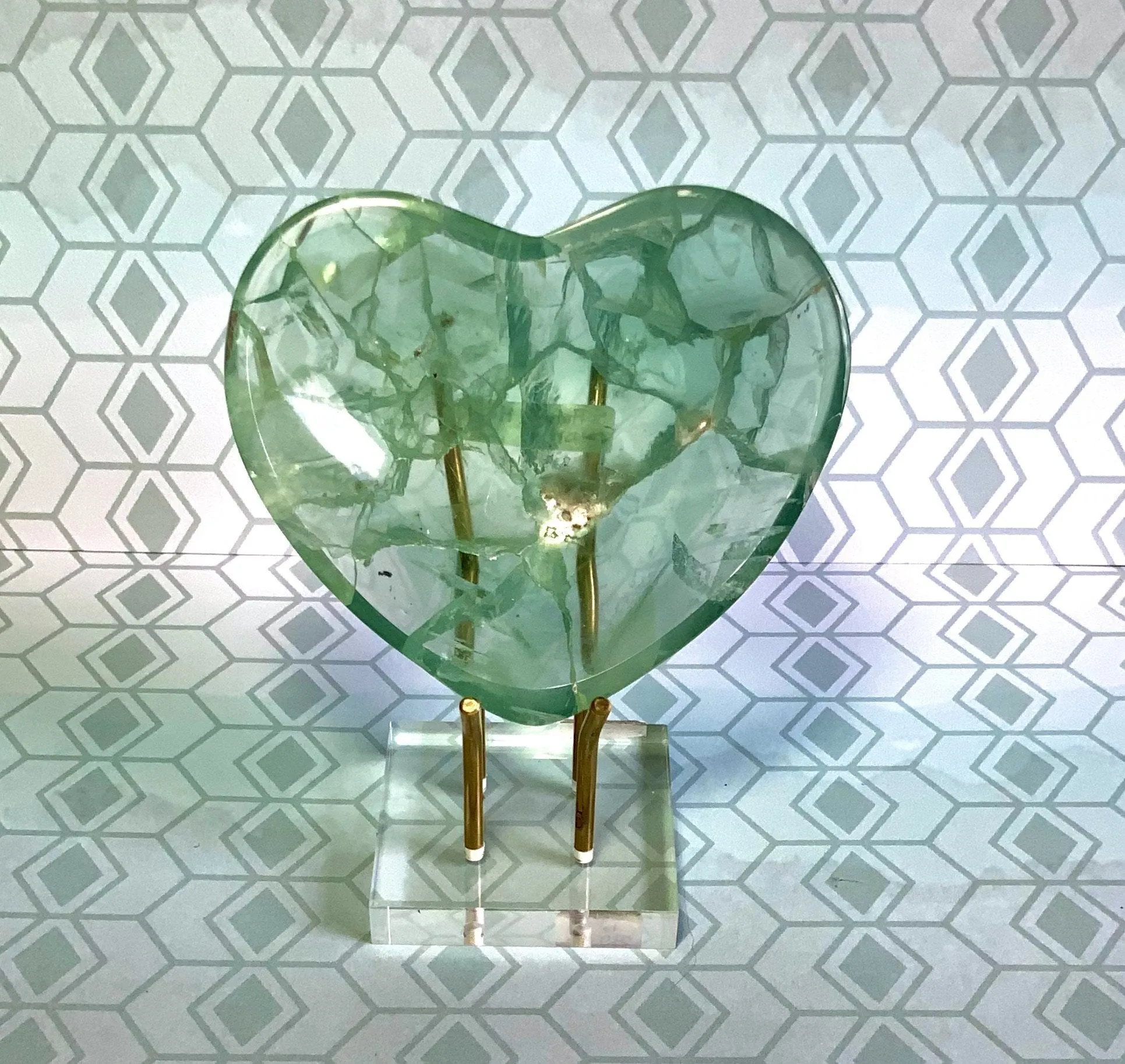 Heart to Heart Fluorite Heart Jewelry Dish