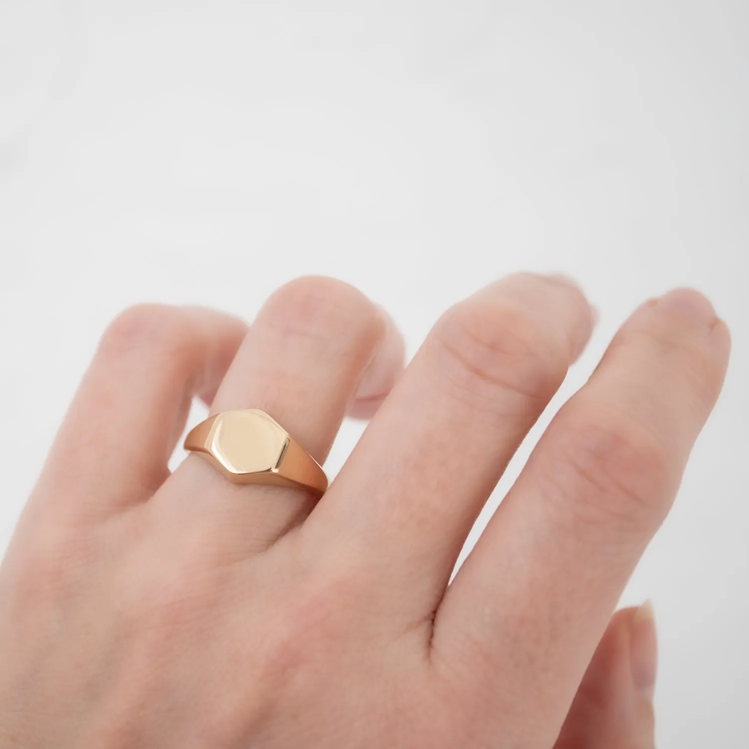 Hexagon Signet Ring