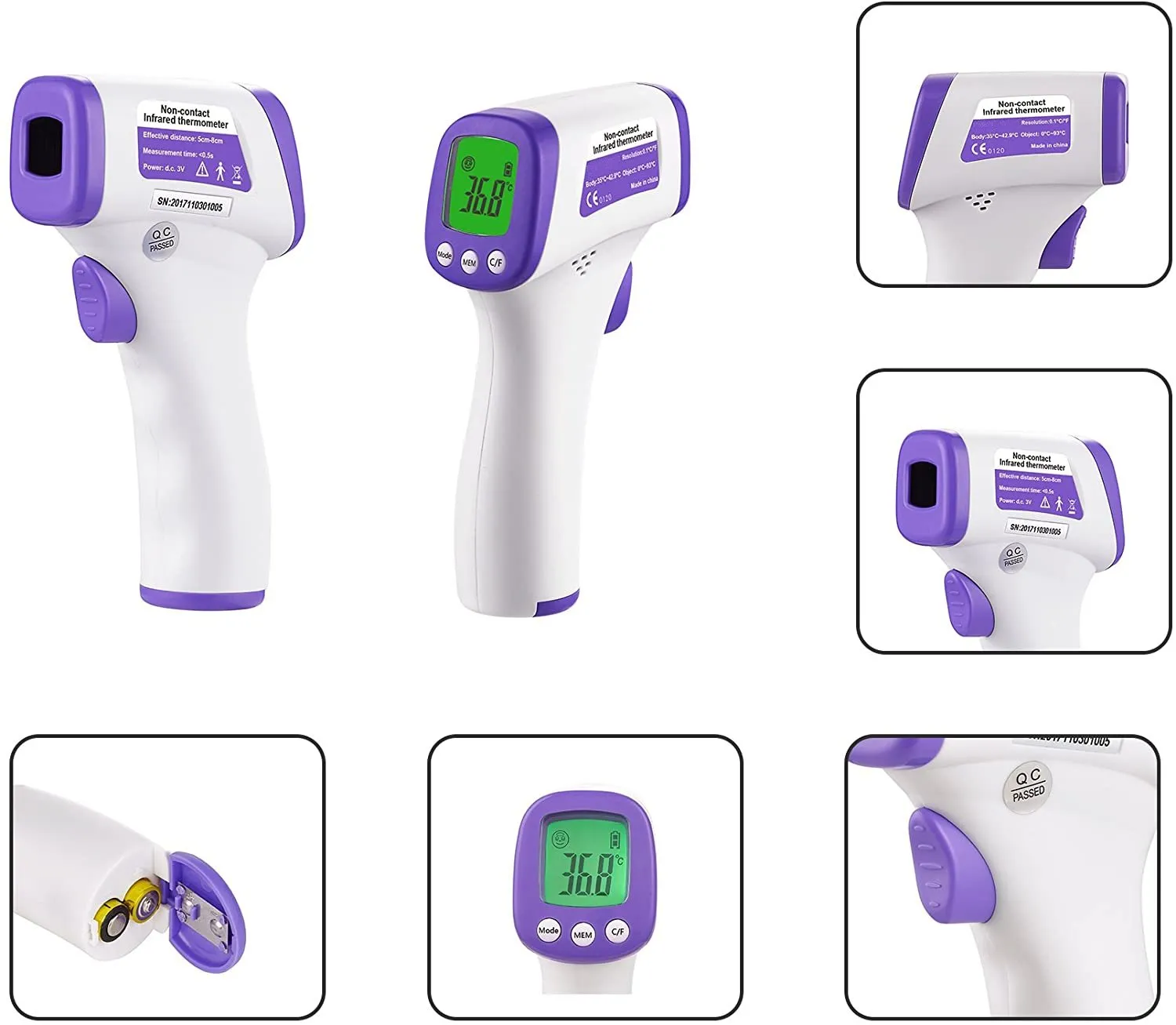 HW-F7 Non-Contact Infrared Forehead Thermometer