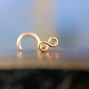 Infinity Gold Nose Stud