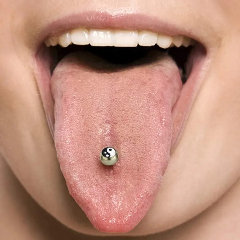 Jesus Logo Tongue Ring