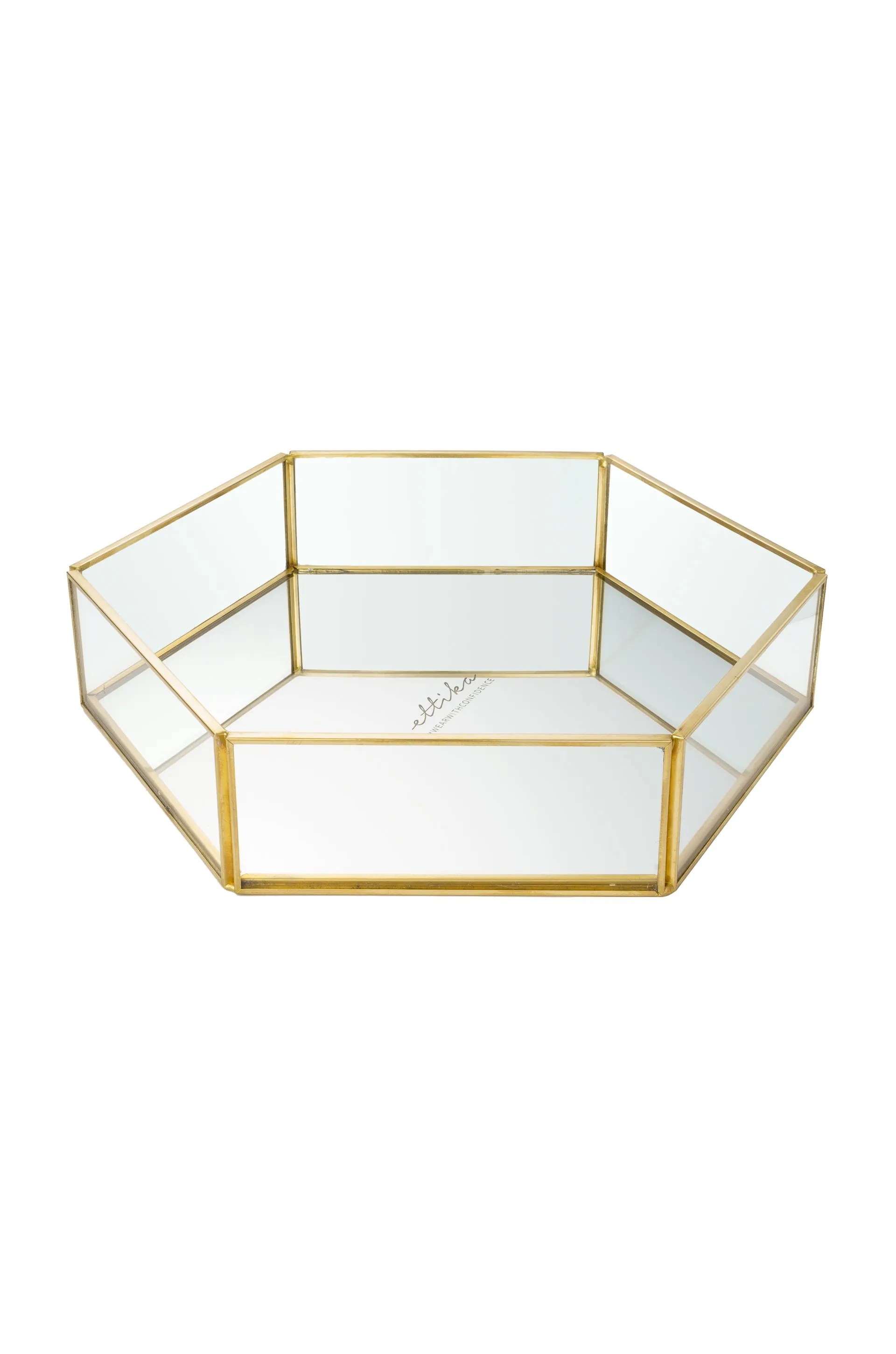 Large Mirror Bottom Jewelry and Display Tray