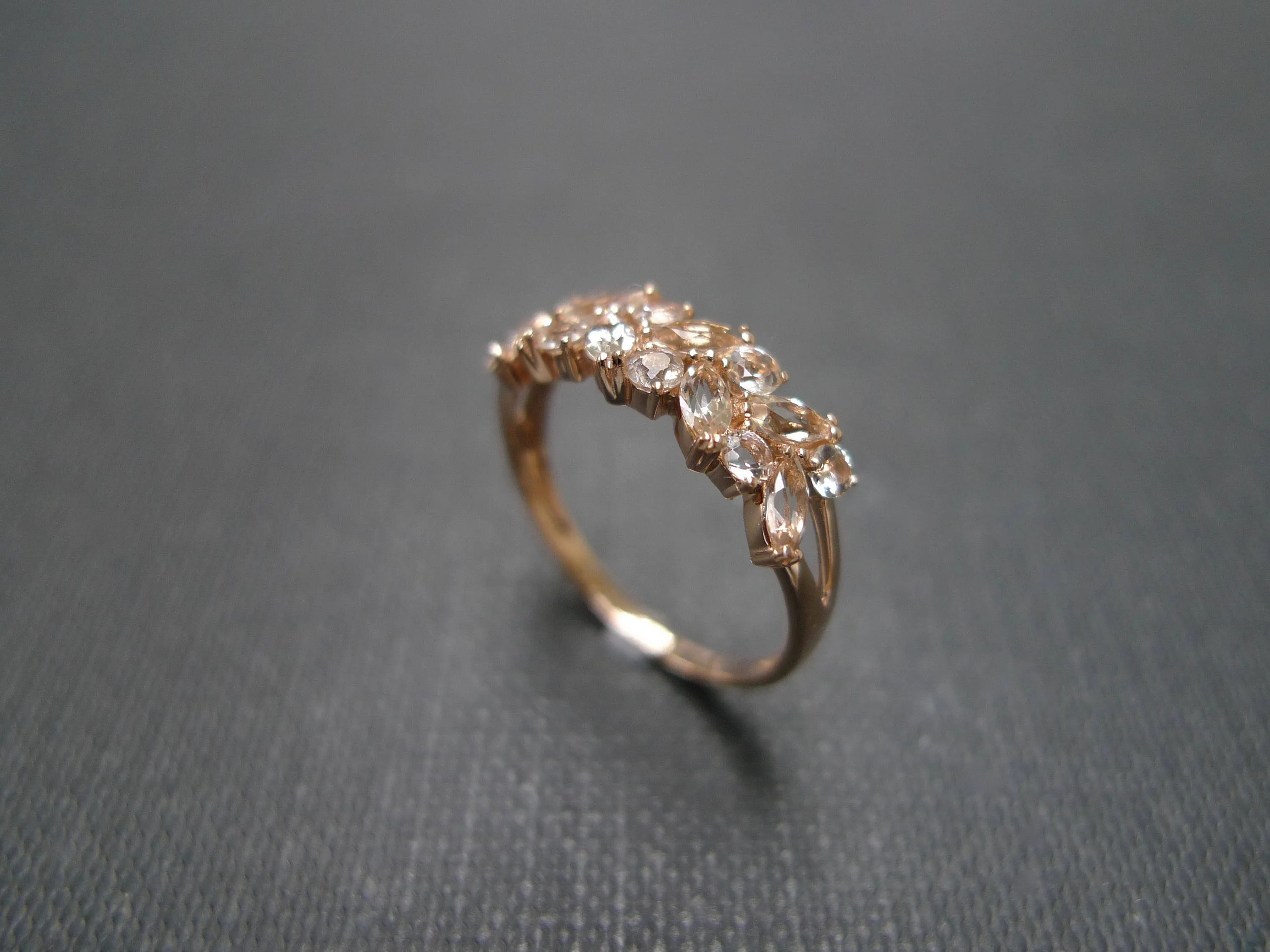 Marquise Cut Morganite Ring in Rose Gold