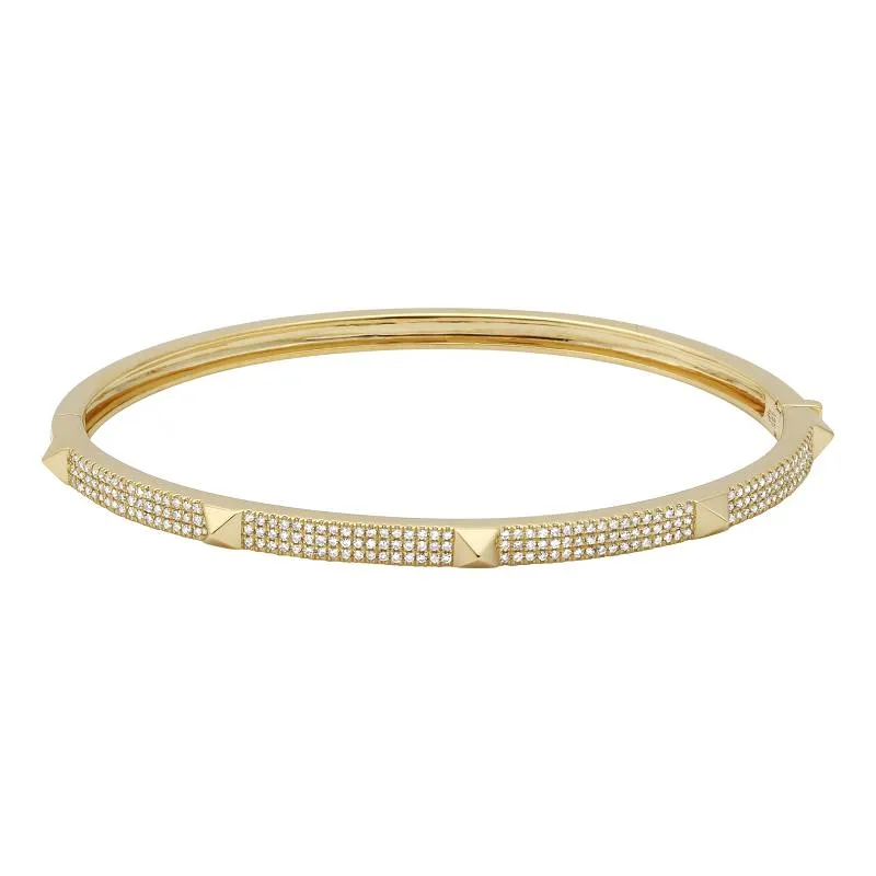 Medium Gold Studs Bangle