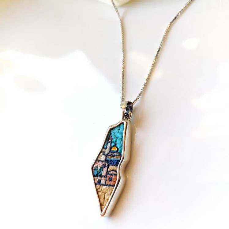 Micro Mosaic Jewelry | Hand Crafted Tiny Landscape of Jerusalem