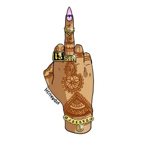 Middle Finger Sticker