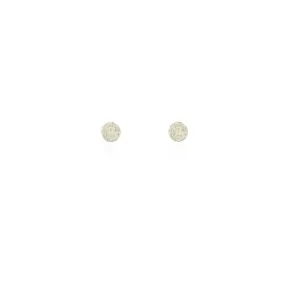 Mini Moon Disc Stud Earrings