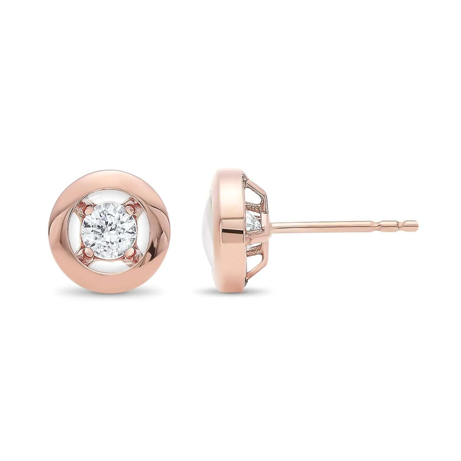 Modern Diamond Stud Earrings