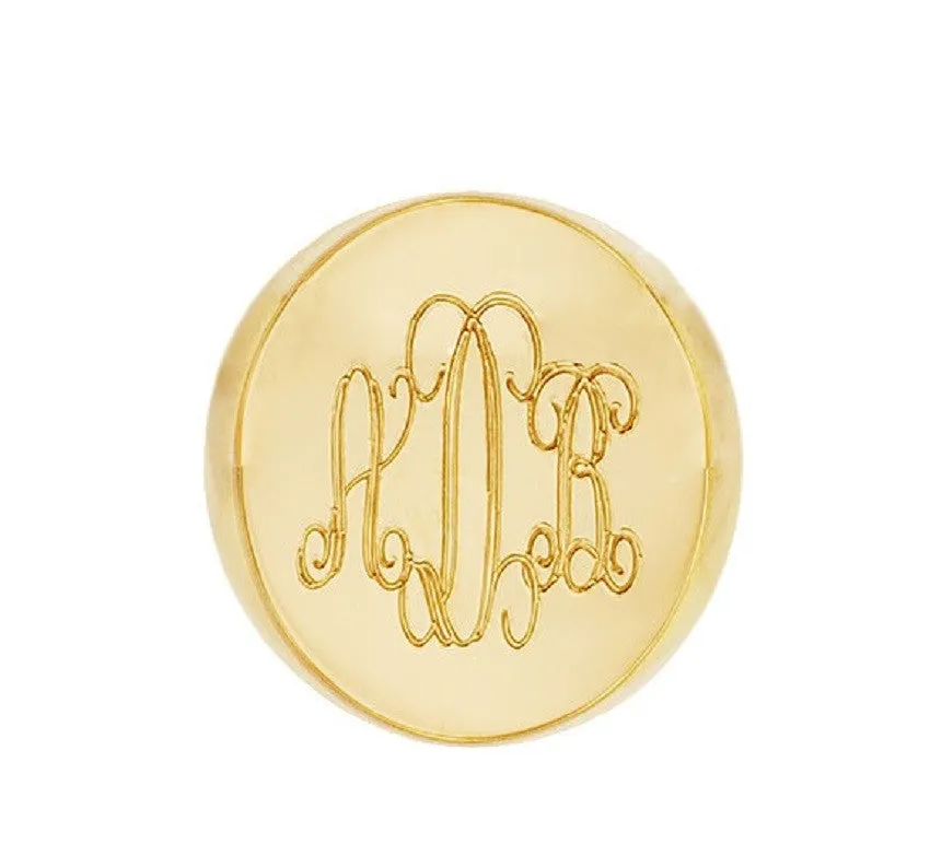 Monogram Gold Signet Ring