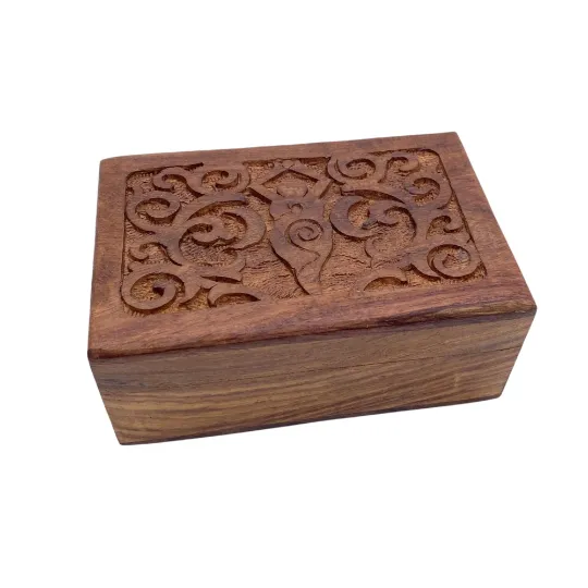 Mother Earth Hand Carved  Jewelry Box