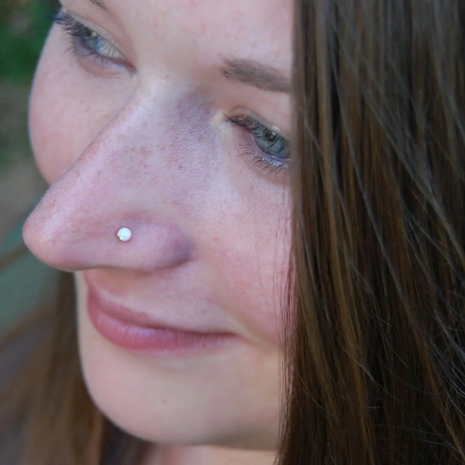 Opal Gold Nose Stud