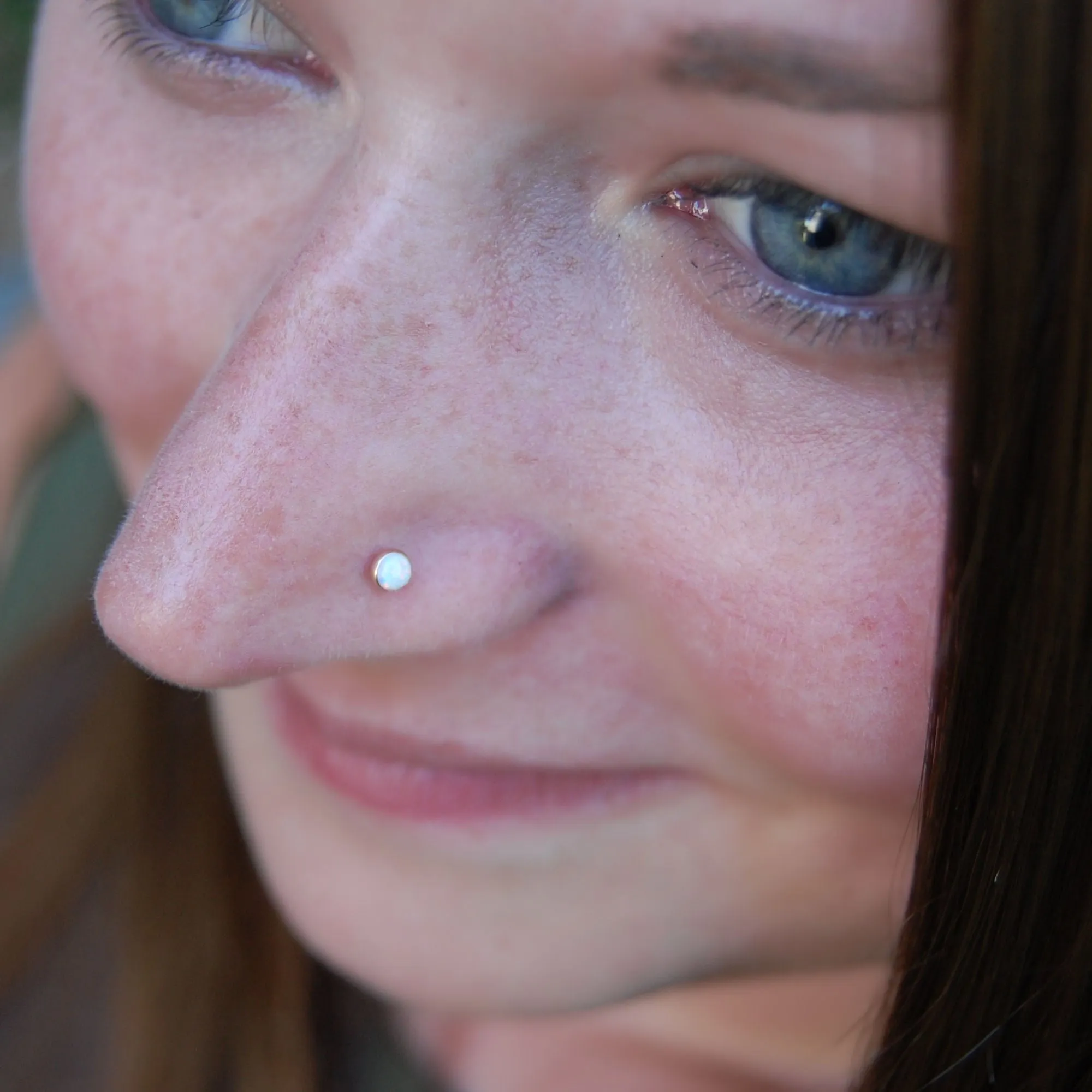 Opal Gold Nose Stud