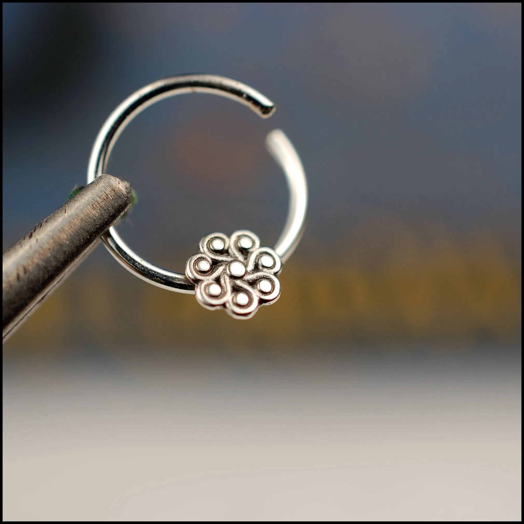 Paisley Flower Nose Ring