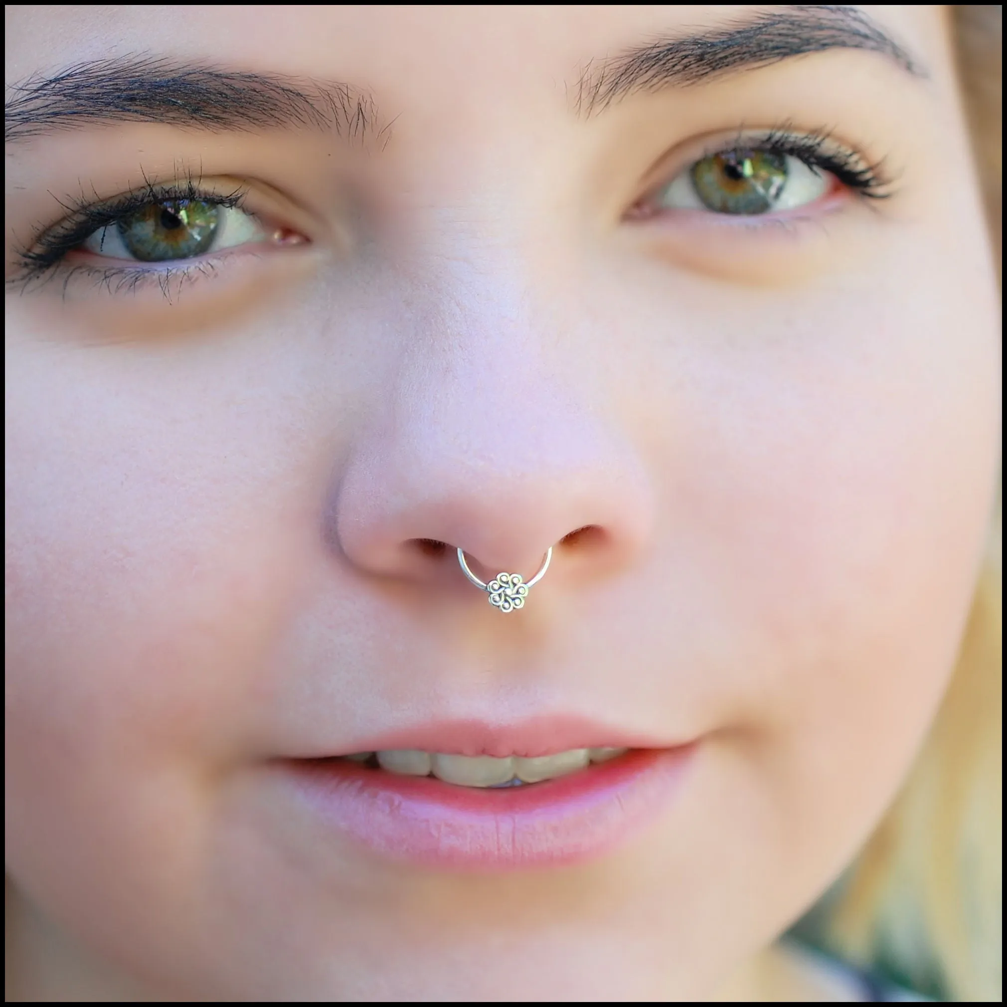 Paisley Flower Septum or Nose Ring