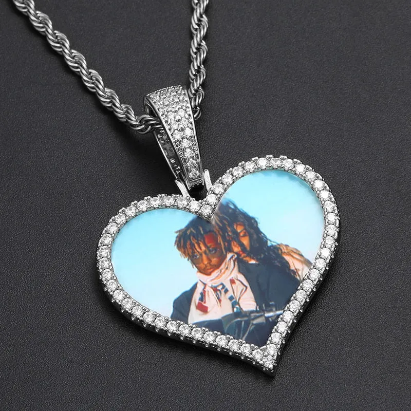 Personalized Crystal Heart Necklace- Exclusive Hip-Hop Jewelry