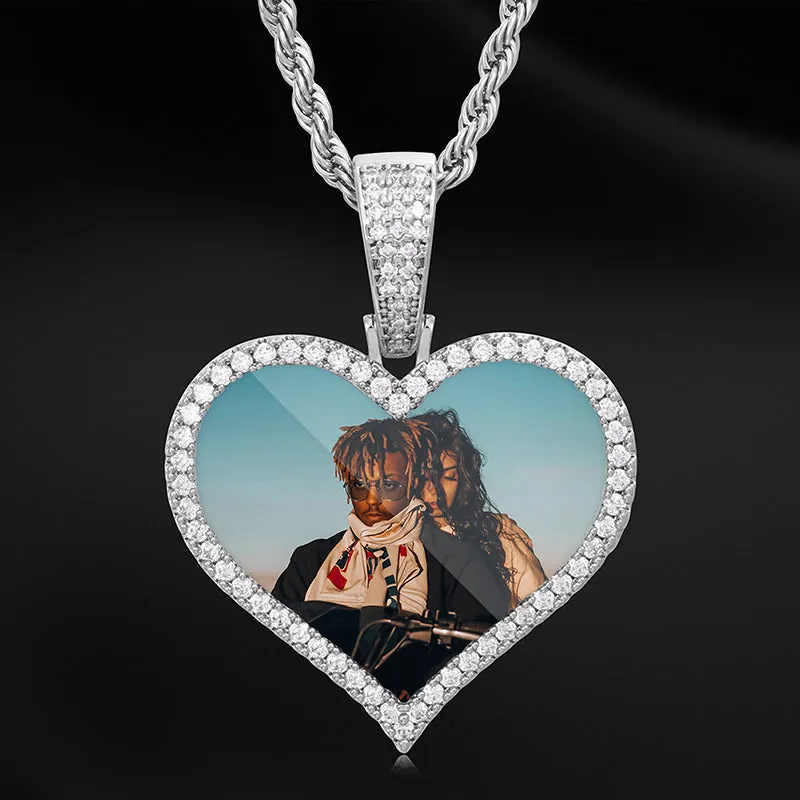 Personalized Crystal Heart Necklace- Exclusive Hip-Hop Jewelry