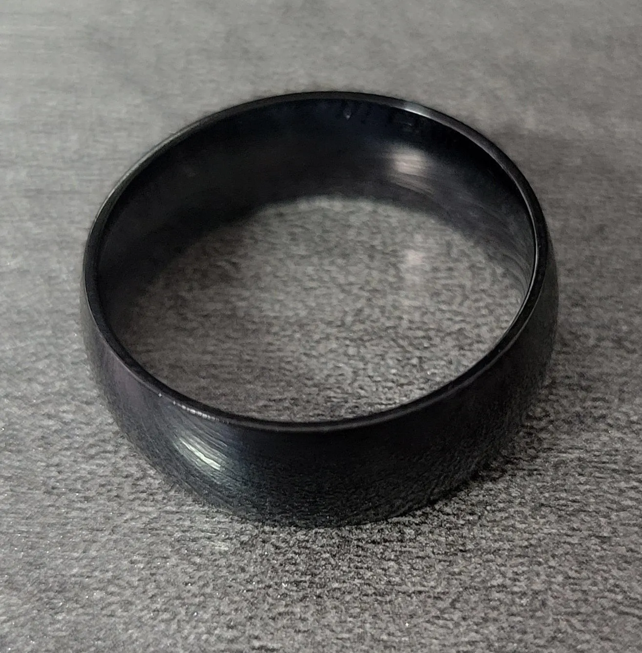 Personalized Men's Black Promise Ring - Engraved Men's Ring Handwriting Ring