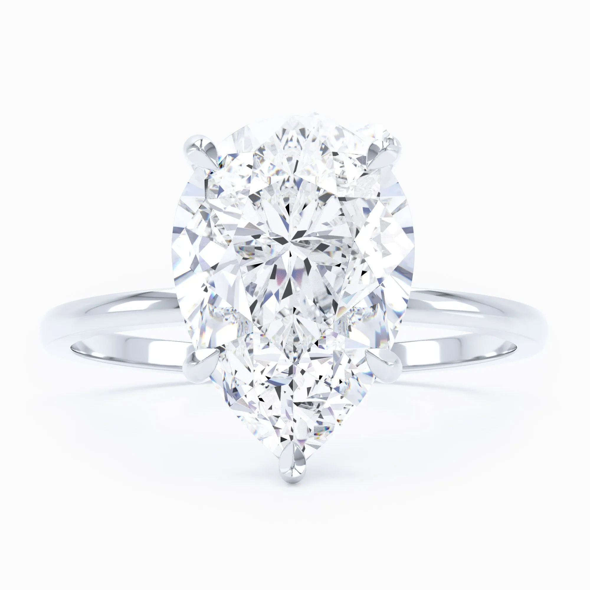 Petite Solitaire - Pear Engagement Ring