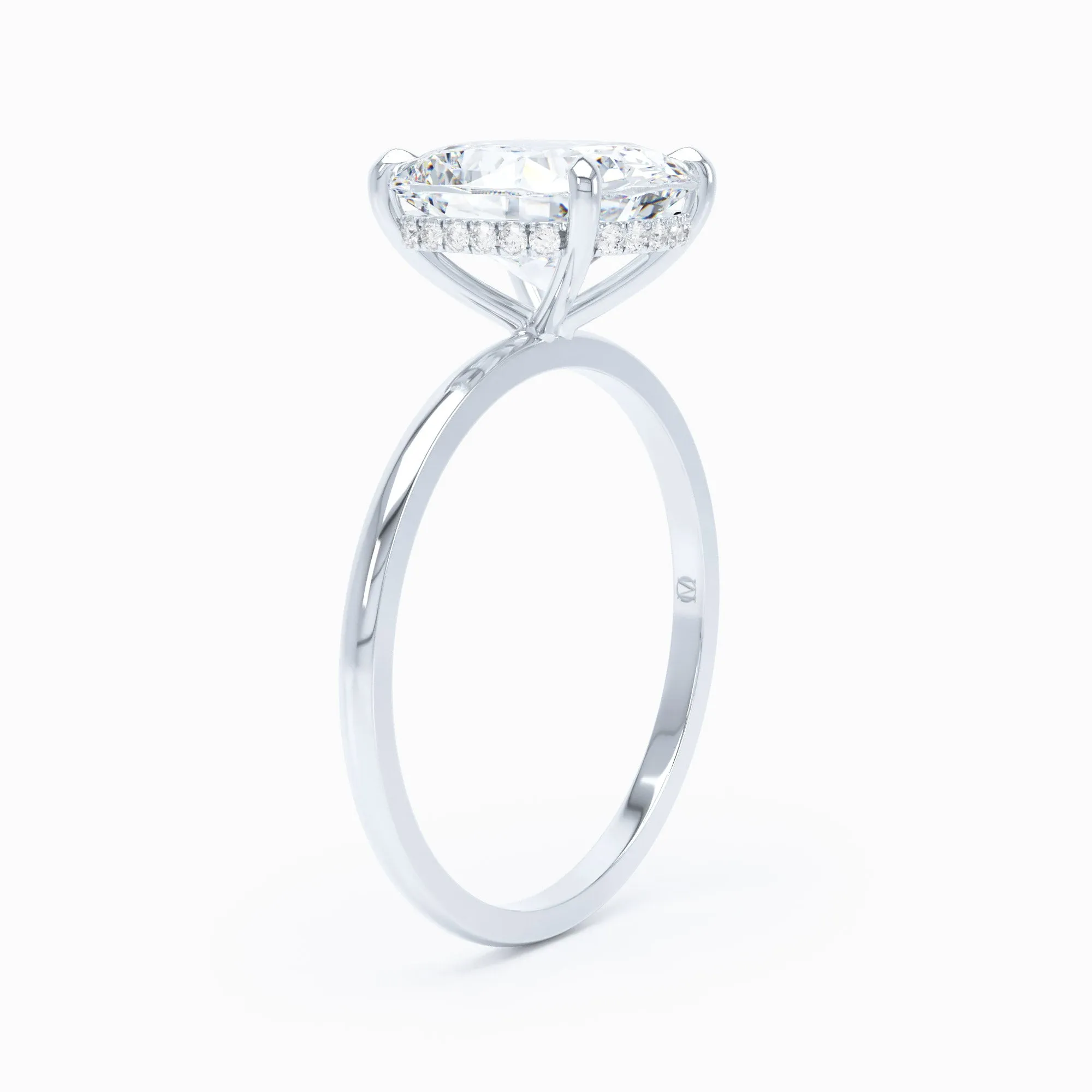 Petite Solitaire - Square Cushion Engagement Ring