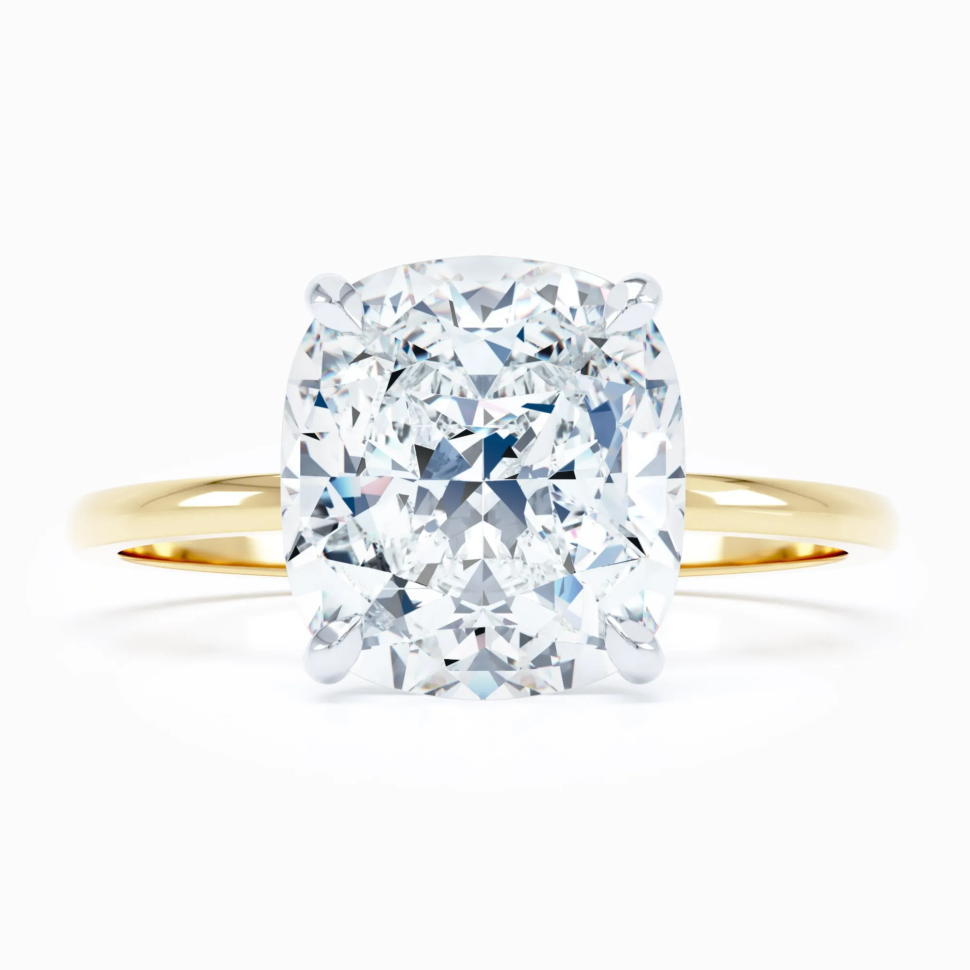 Petite Solitaire - Square Cushion Engagement Ring