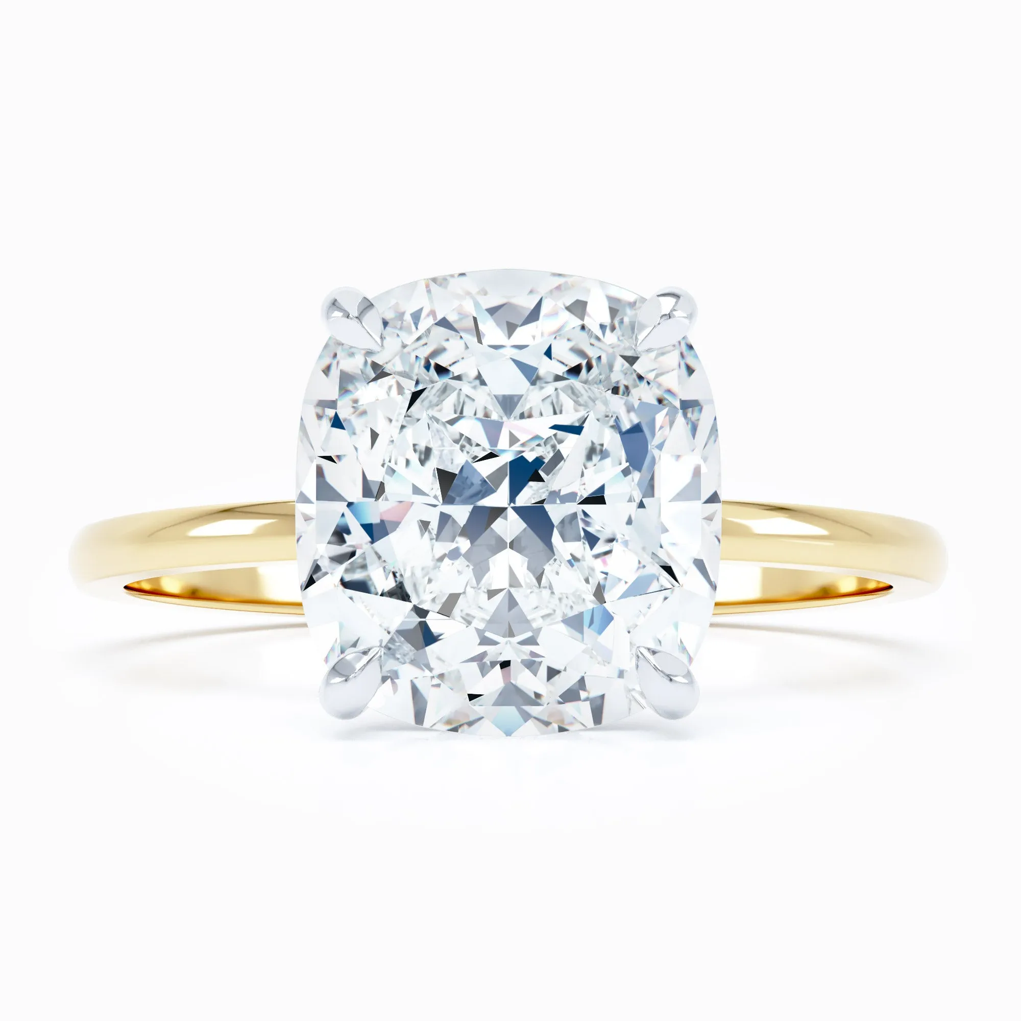 Petite Solitaire - Square Cushion Engagement Ring