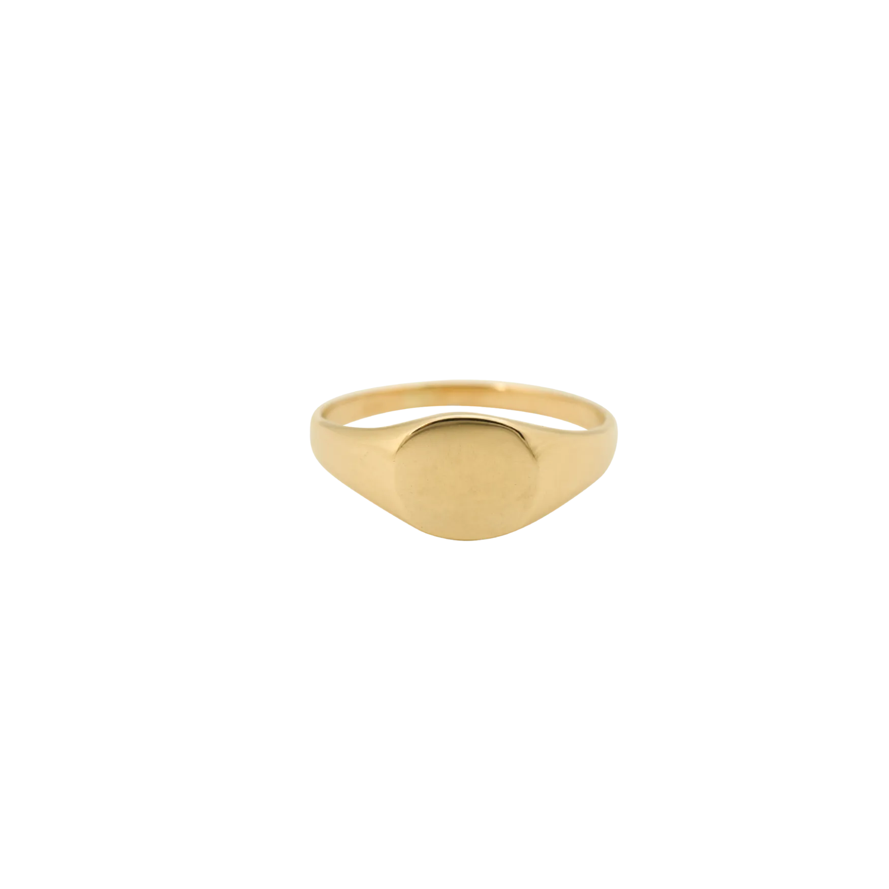 Pinky Signet Ring Round 14K