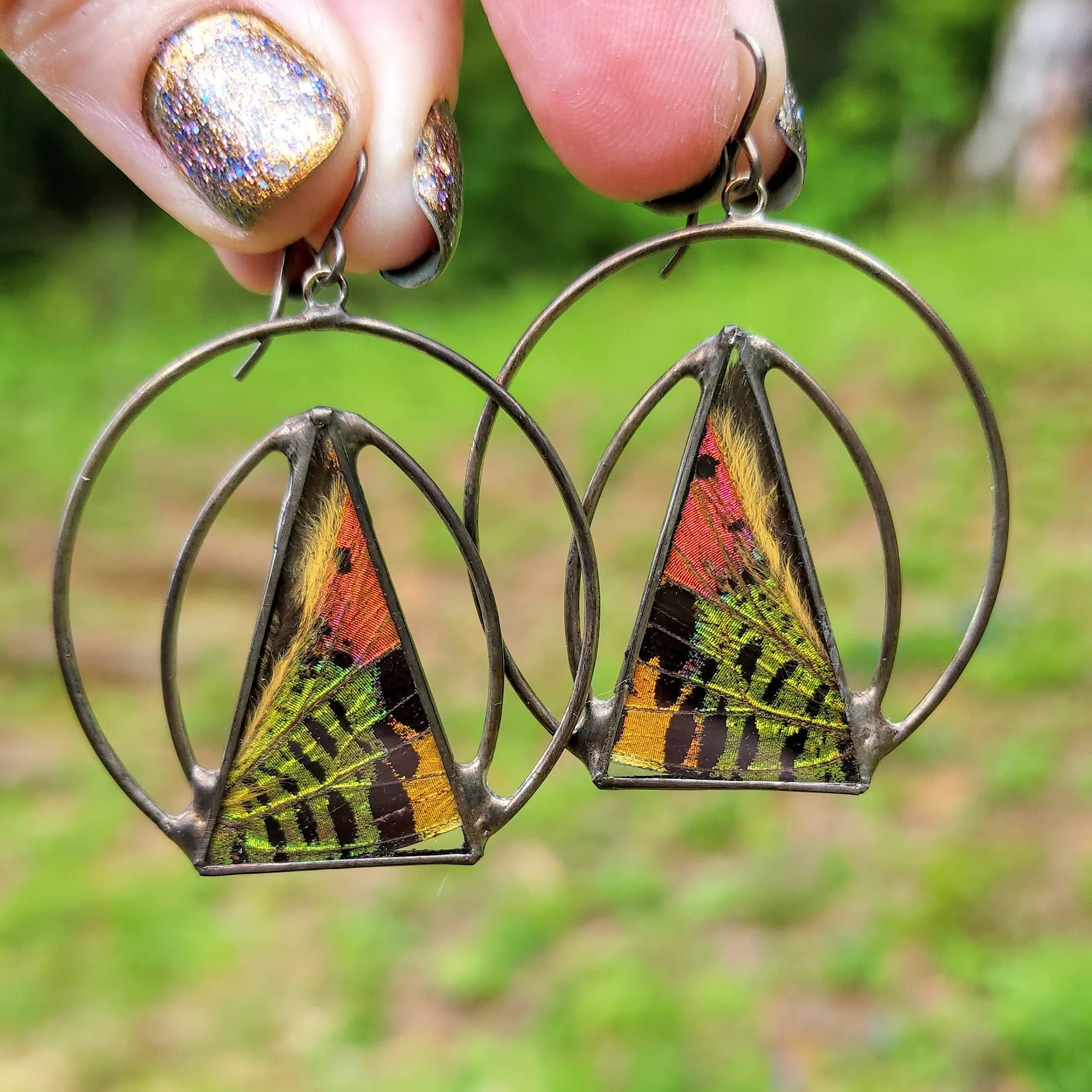 RESERVED Sunset Moth Summit Earrings - Wholesale Jewelry