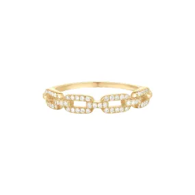 RION x Buddha Jewelry Chainlink Finger Ring - Genuine Diamond