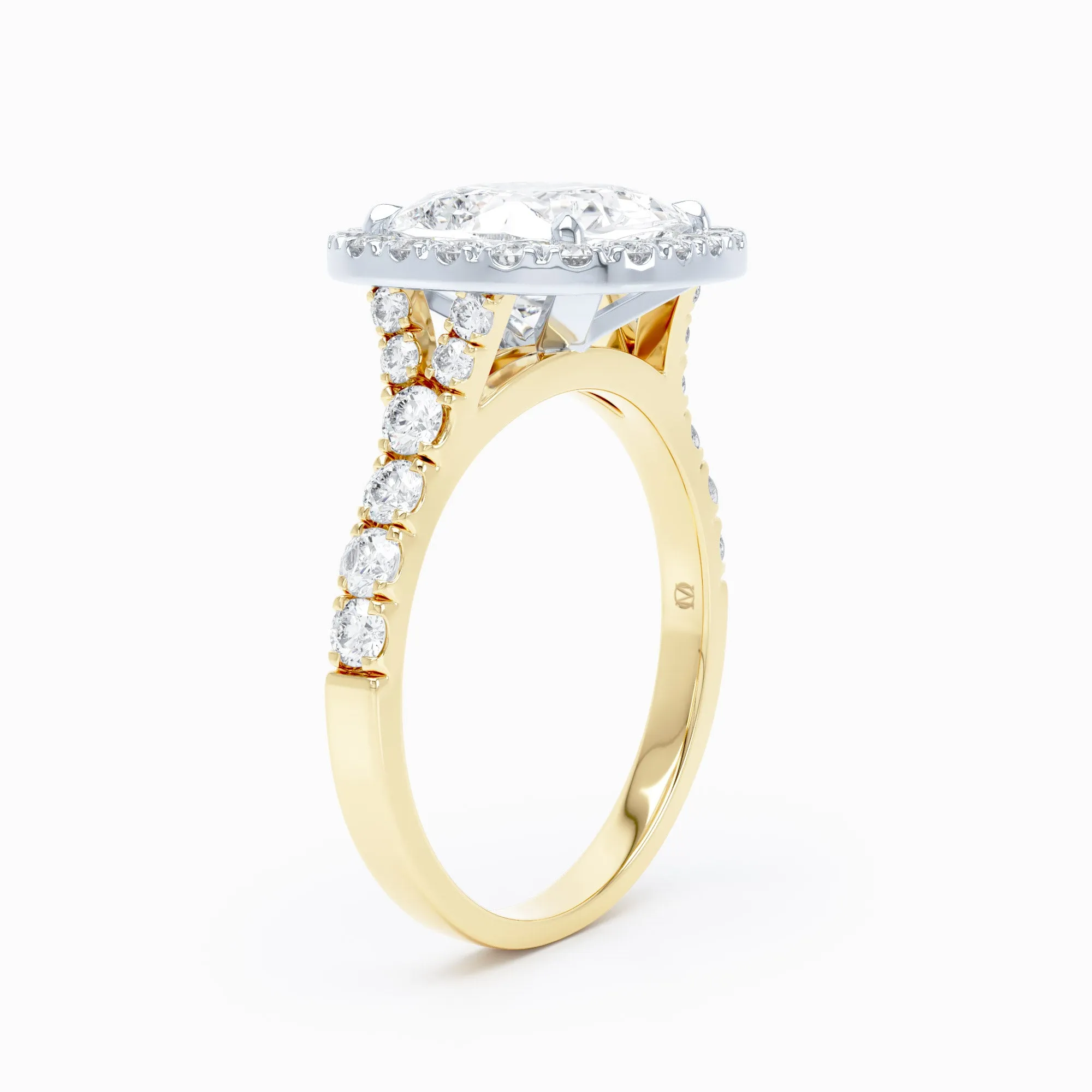 Ritz - Square Cushion Split Shank Engagement Ring