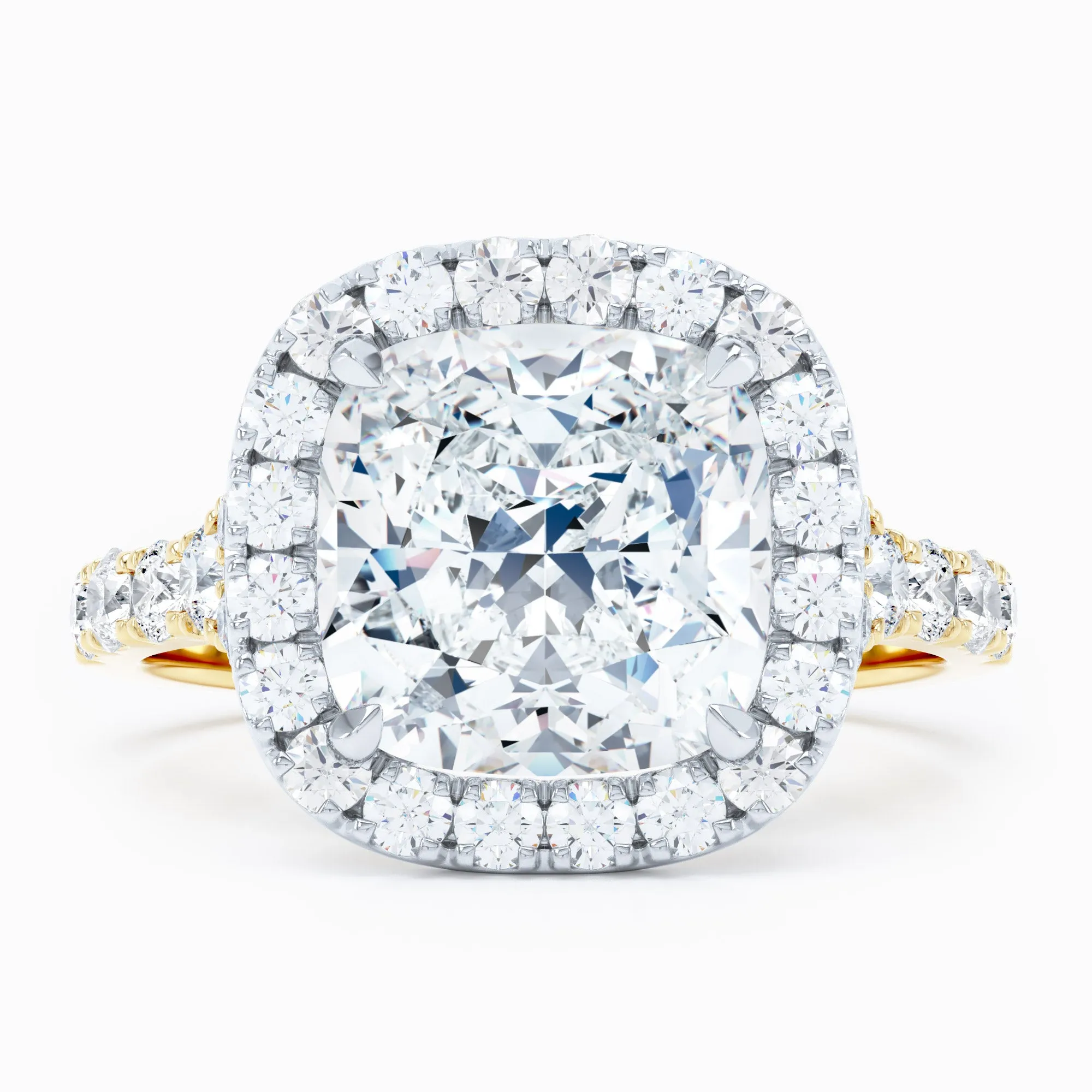 Ritz - Square Cushion Split Shank Engagement Ring