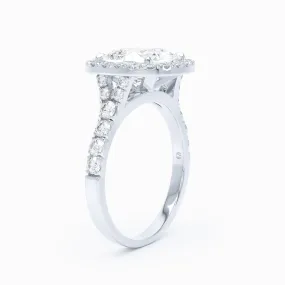 Ritz - Square Cushion Split Shank Engagement Ring