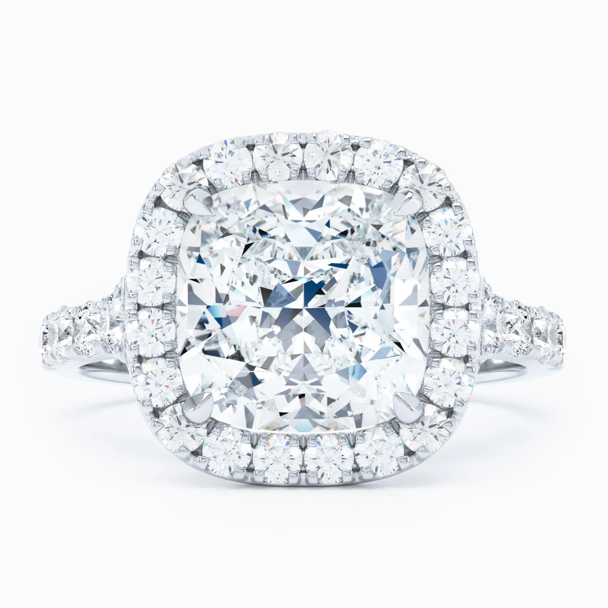 Ritz - Square Cushion Split Shank Engagement Ring