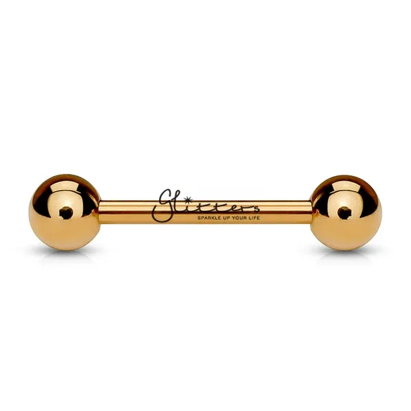 Rose Gold I.P Over 316L Surgical Steel Barbells - Tongue | Nipple