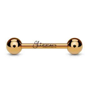 Rose Gold I.P Over 316L Surgical Steel Barbells - Tongue | Nipple