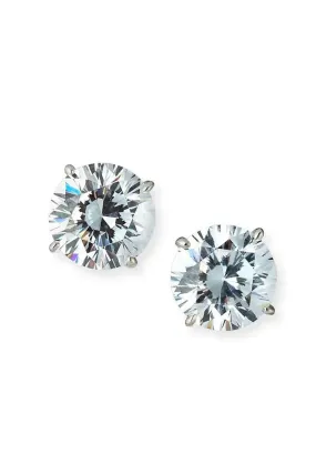 Round Omega Stud Earrings