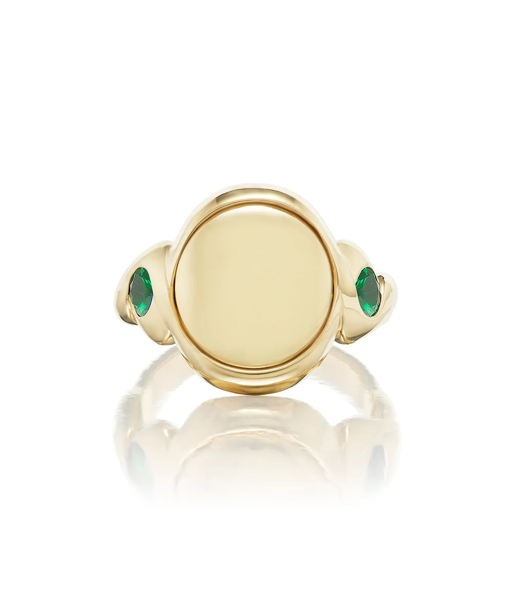 Round Ribbon Signet Ring