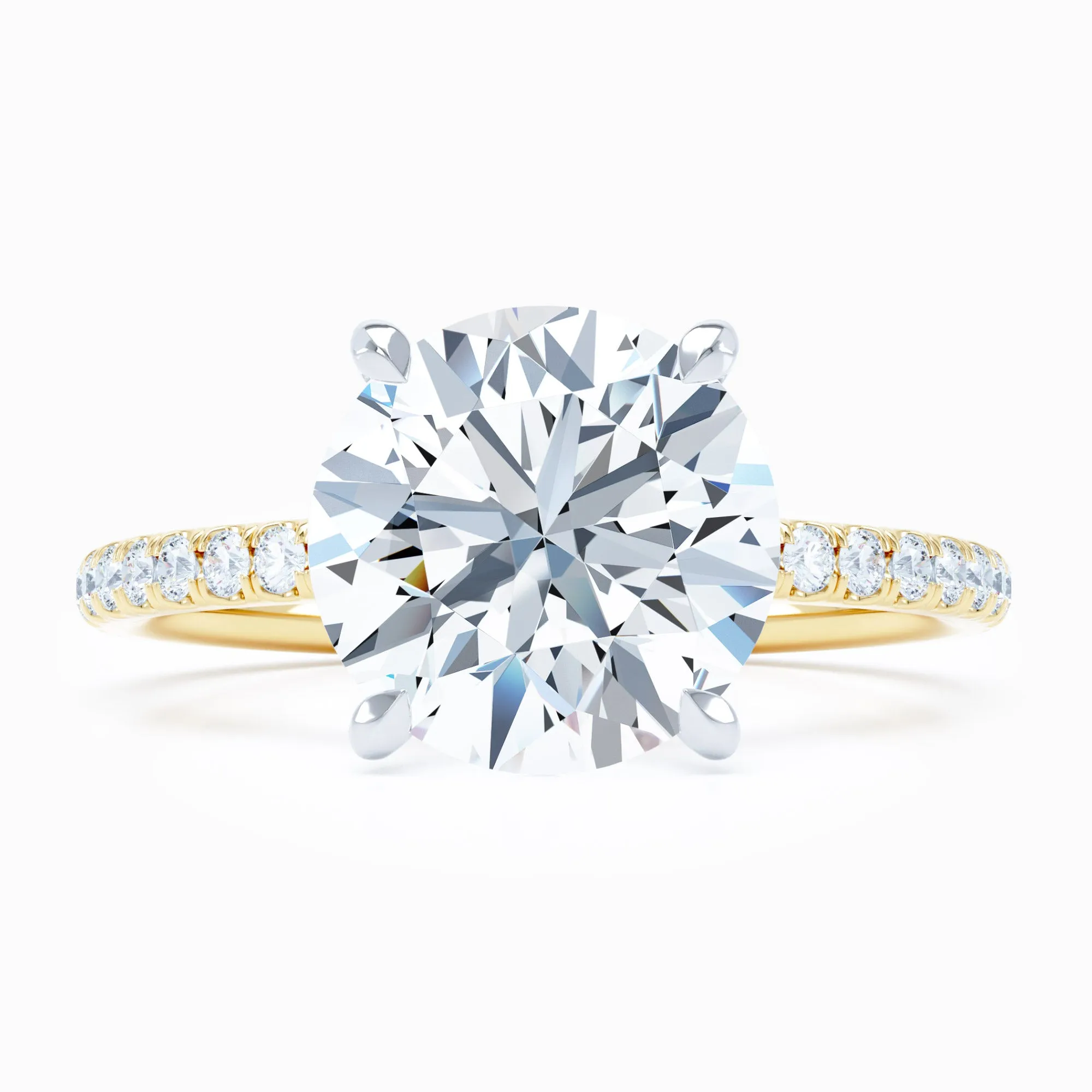 Salute Cathedral - Round Engagement Ring