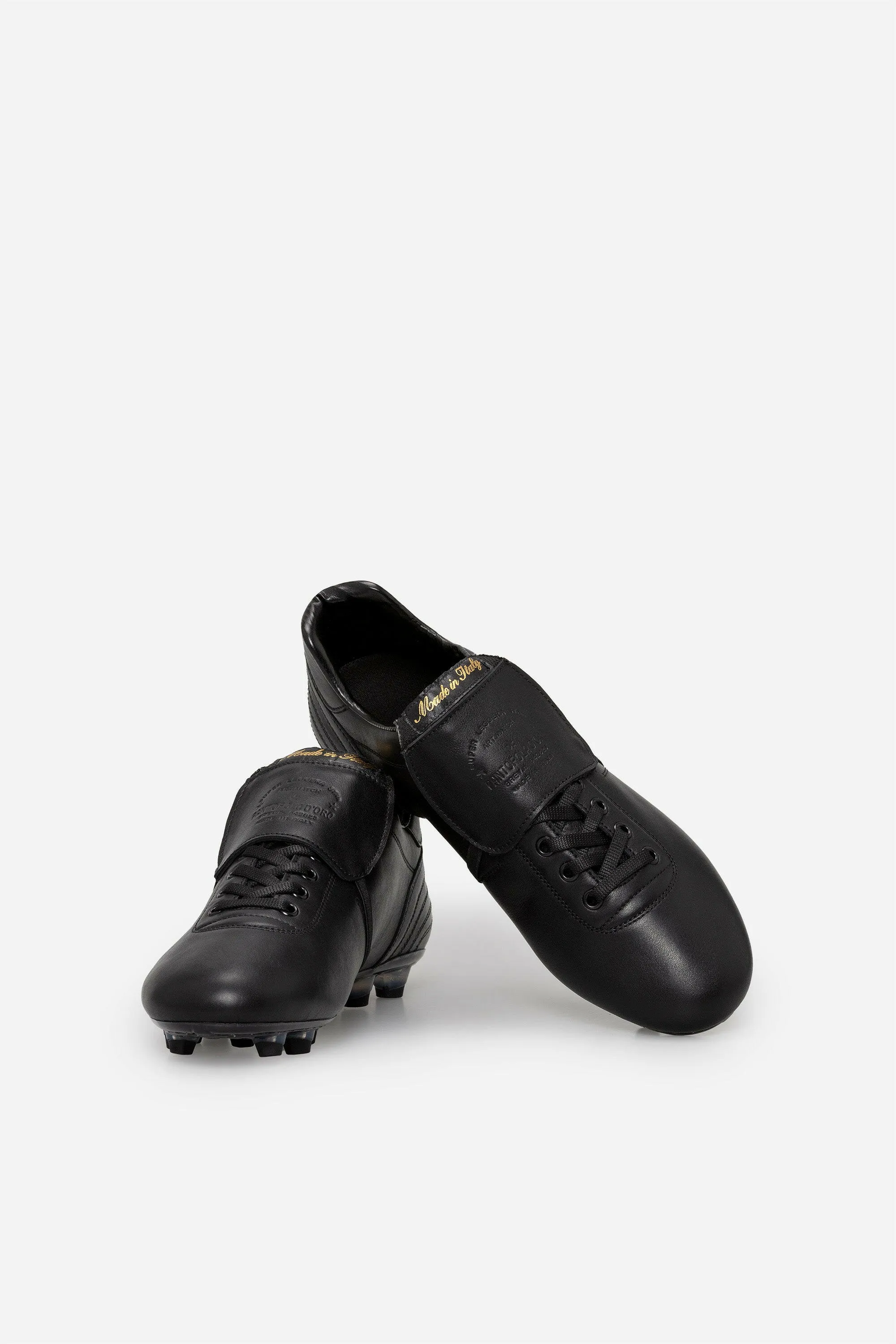 Scarpe da calcio Lazzarini Tongue in pelle nera