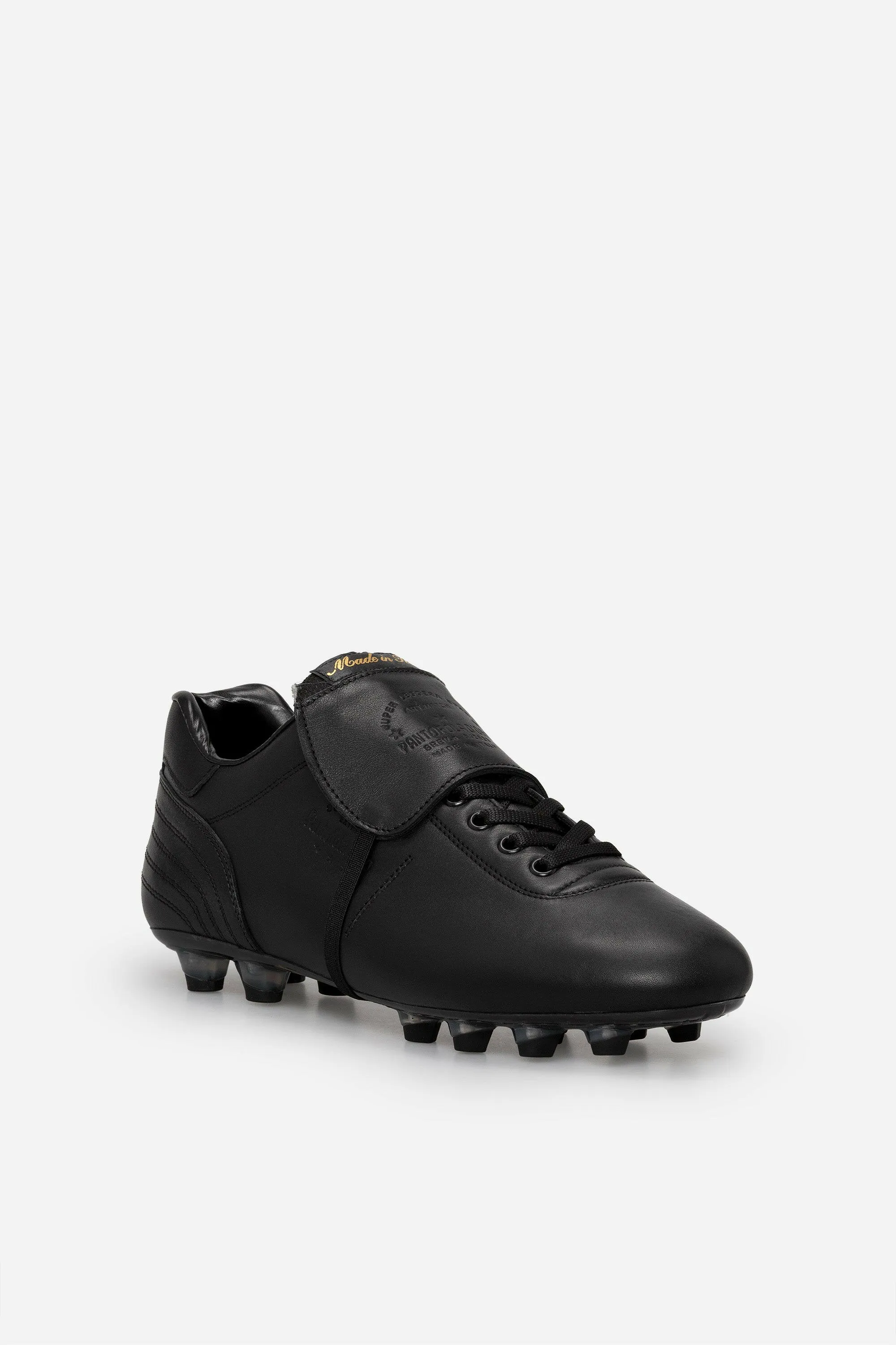 Scarpe da calcio Lazzarini Tongue in pelle nera