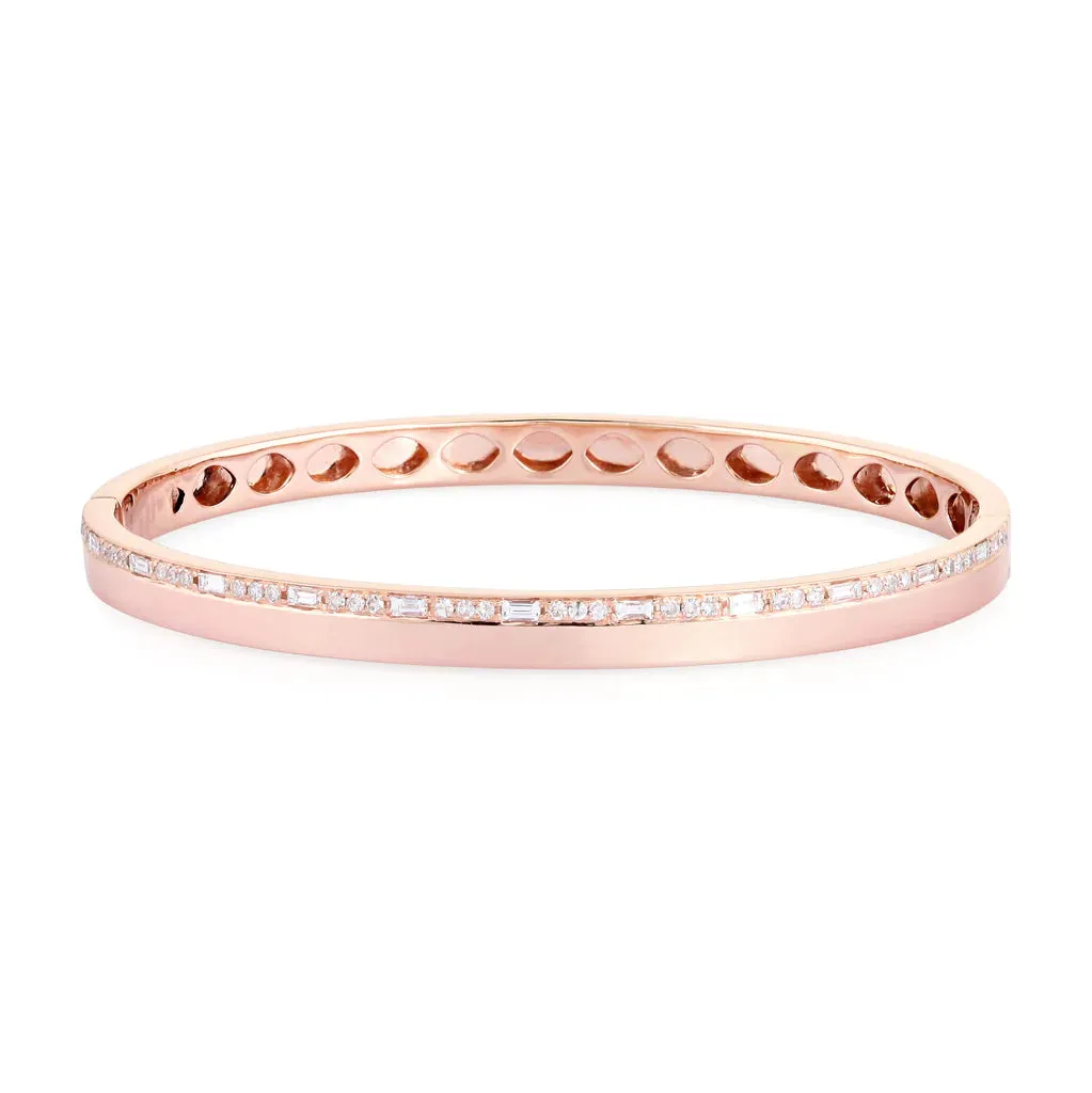 Segmented Diamond Outline Bangle