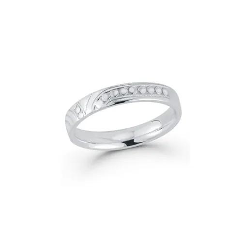 Silver Technorama Comfort Fit Wedding Ring Band