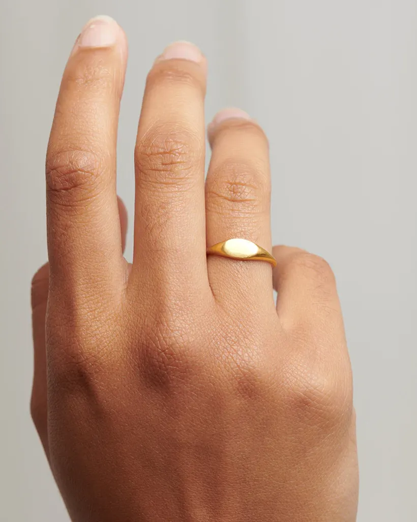 Sora Solid Gold Signet Ring