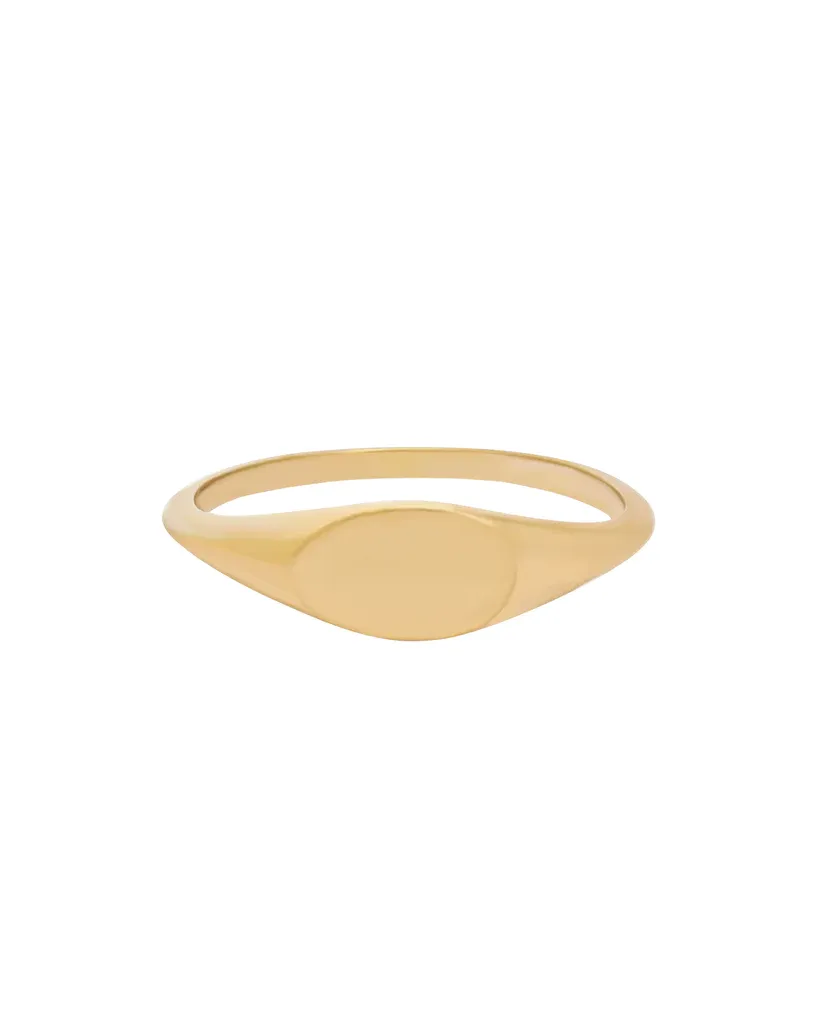 Sora Solid Gold Signet Ring