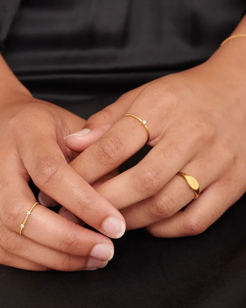 Sora Solid Gold Signet Ring